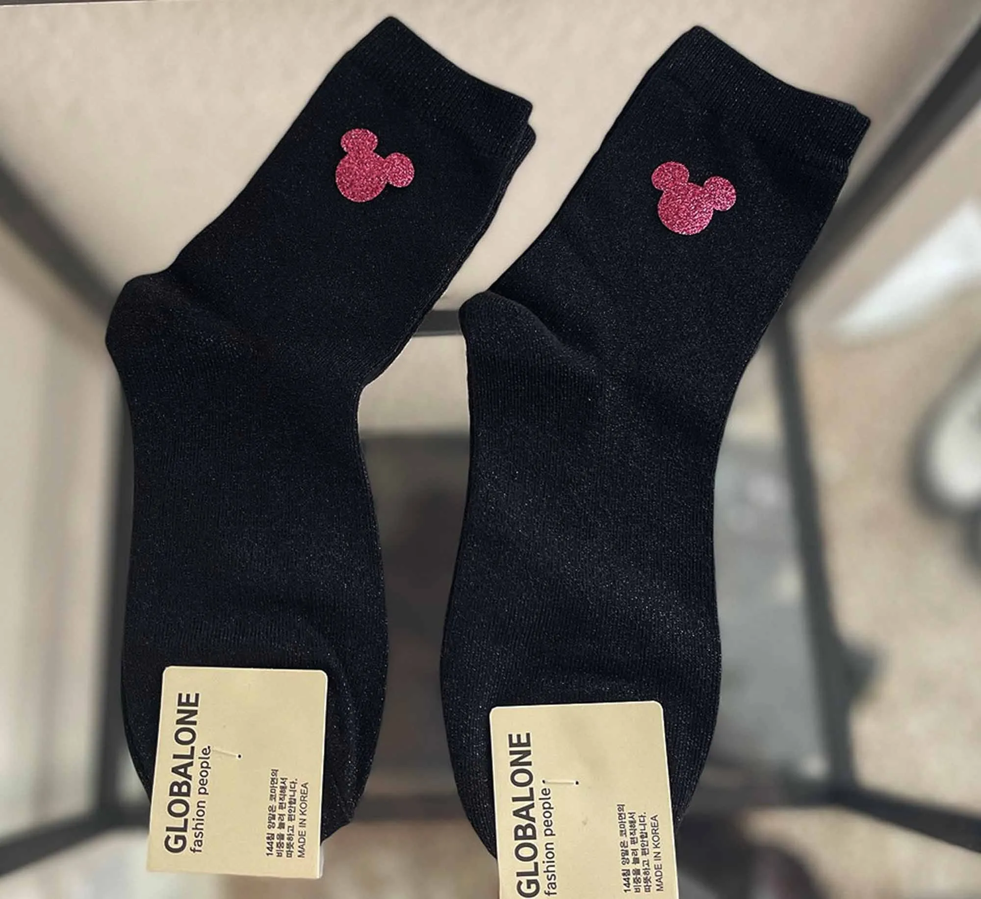 Custom Mouse Socks |  Comfy Socks |  Cute Socks | Glitter Socks