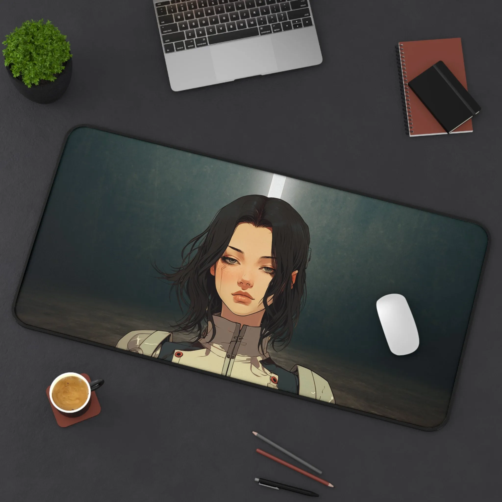 Cyborg Girl Gaming Large Mouse Pad