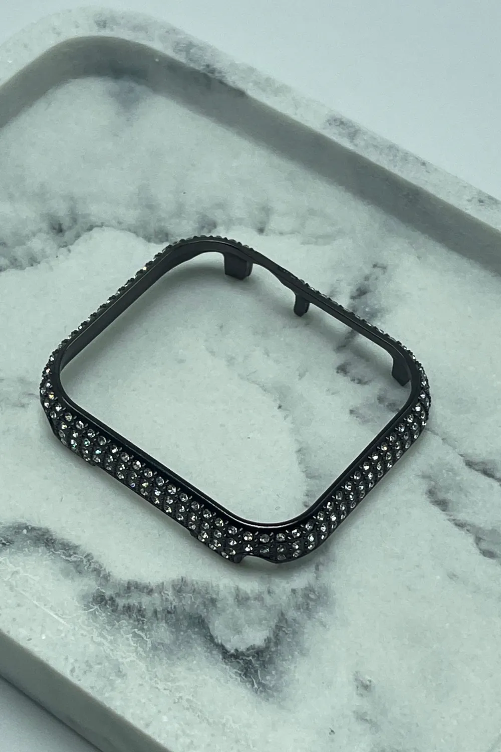 CZ CRYSTAL BUMPER APPLE WATCH BAND | GUNMETAL