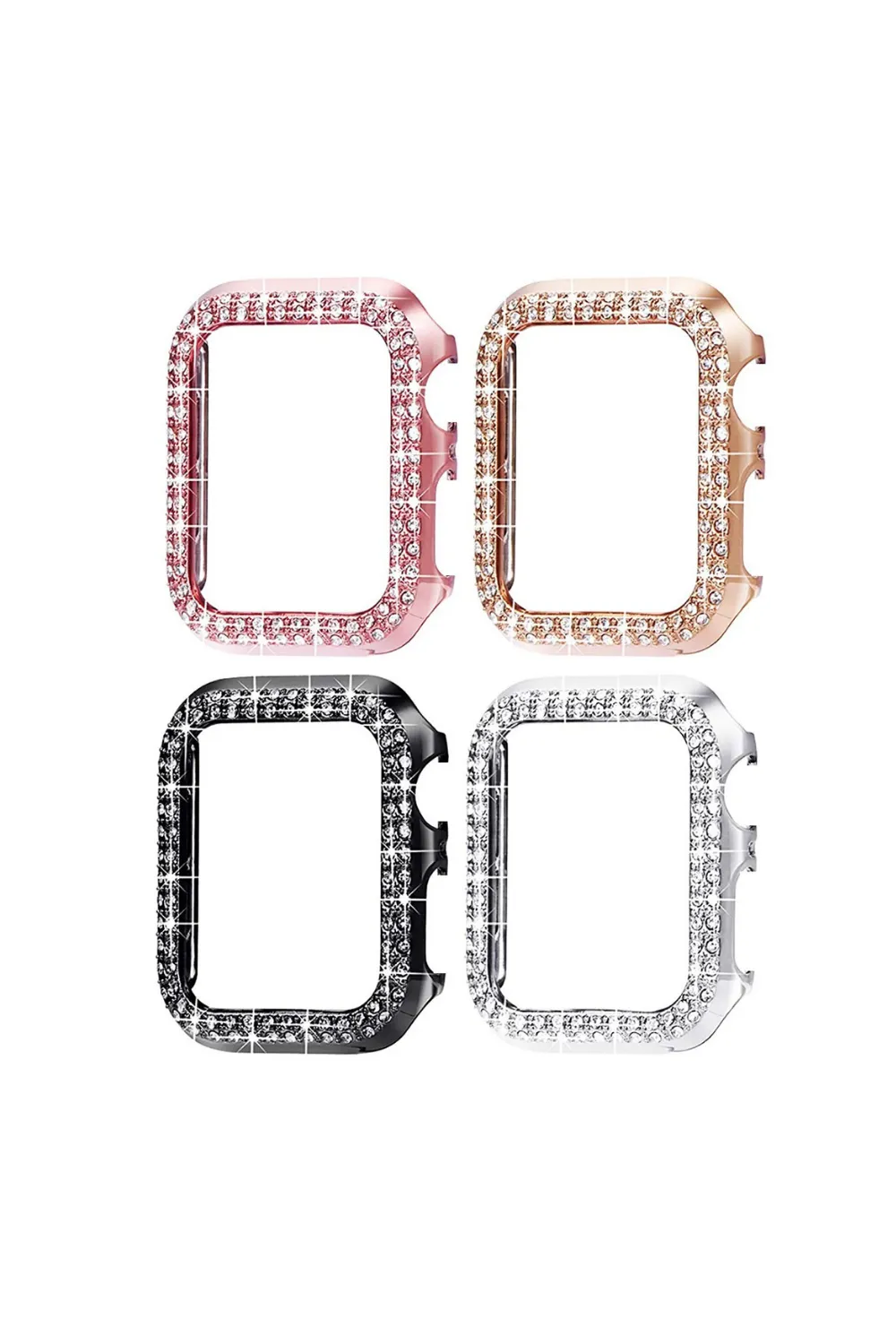 CZ CRYSTAL BUMPER APPLE WATCH BAND | GUNMETAL