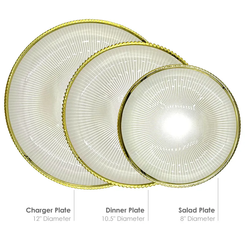 Deco - Glass Dinnerware in White (Item # 0405)