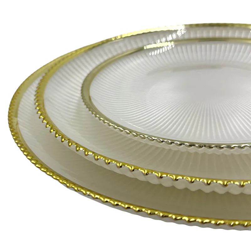 Deco - Glass Dinnerware in White (Item # 0405)