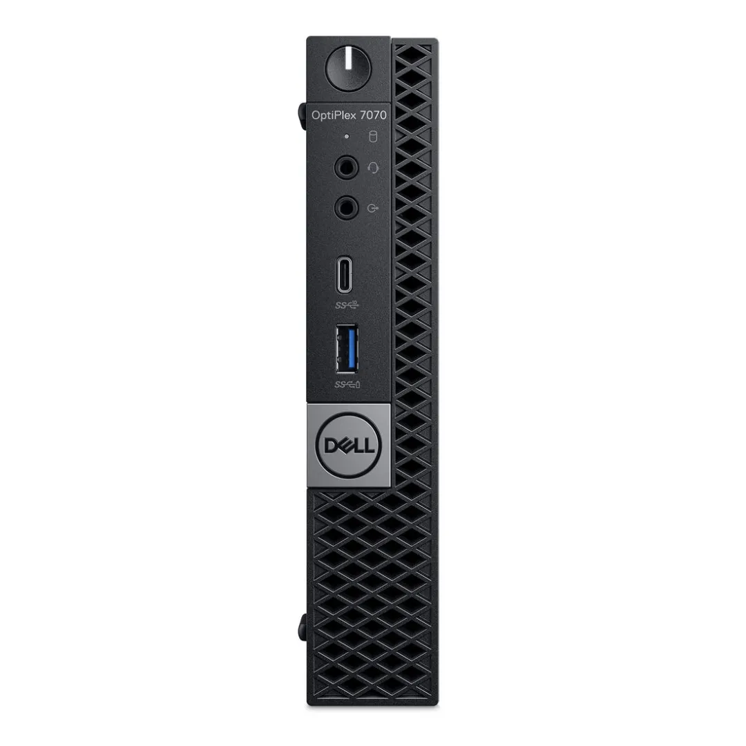 Dell OptiPlex 7070, Micro Desktop Bundled with 24" Monitor, Intel Core i7-9700T, 3.0GHz, 16GB RAM, 256GB SSD, Windows 10 Pro - Grade A Refurbished