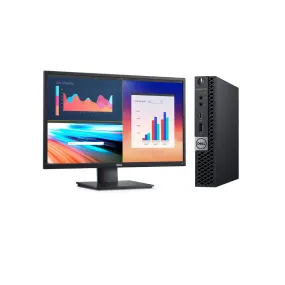 Dell OptiPlex 7070, Micro Desktop Bundled with 24" Monitor, Intel Core i7-9700T, 3.0GHz, 16GB RAM, 256GB SSD, Windows 10 Pro - Grade A Refurbished