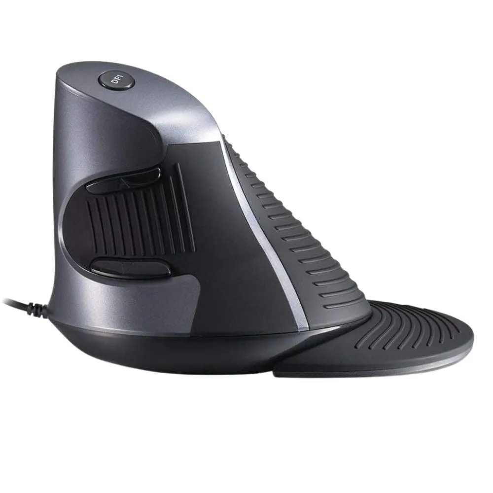 Delux M618BU Vertical Ergonomic Mouse: Wired mouse with palm rest and 6 buttons