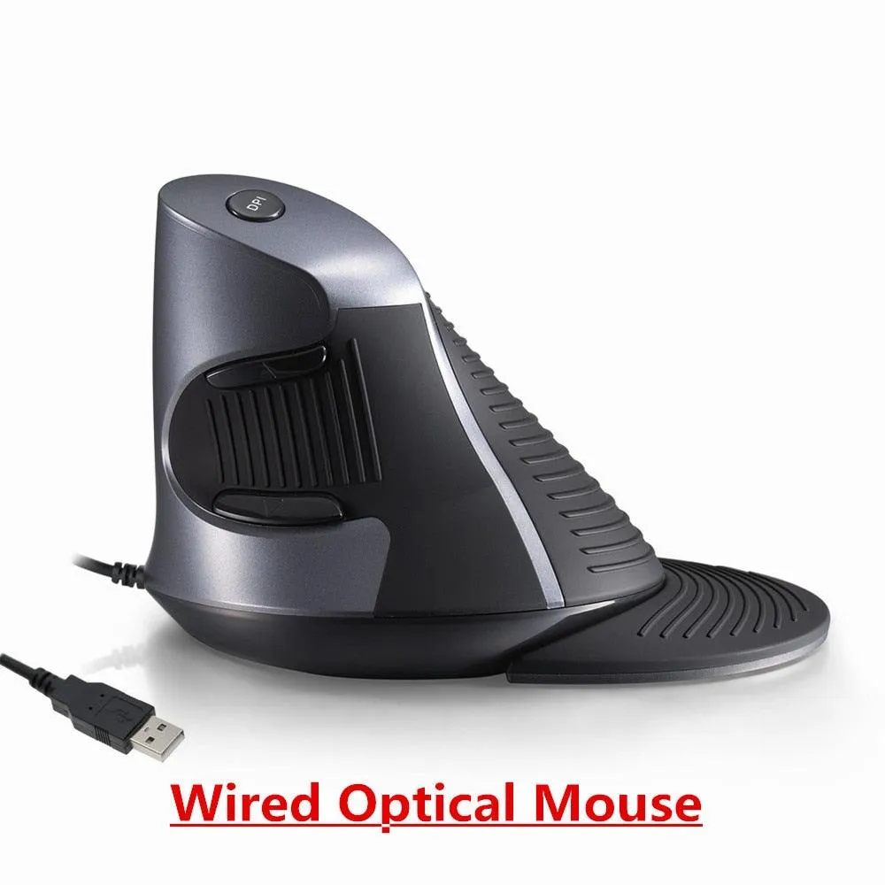 Delux M618BU Vertical Ergonomic Mouse: Wired mouse with palm rest and 6 buttons