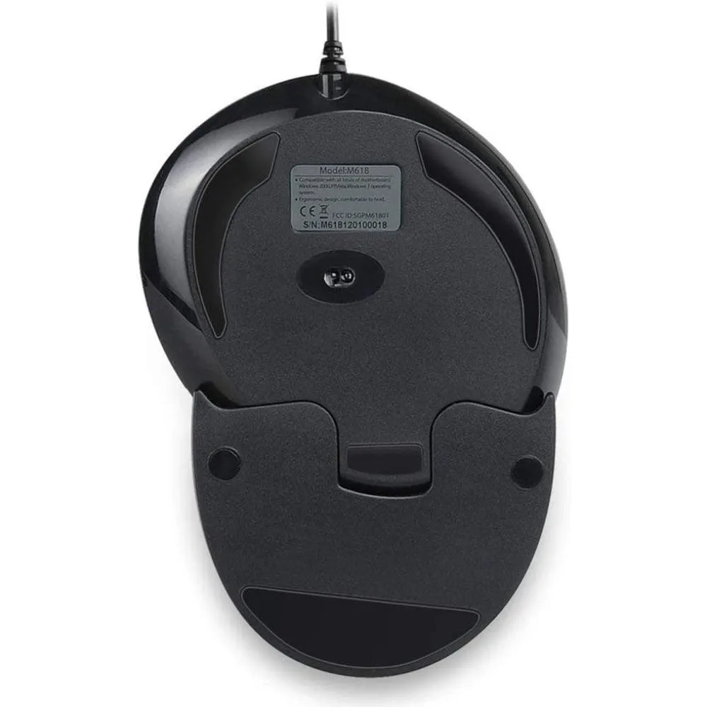 Delux M618BU Vertical Ergonomic Mouse: Wired mouse with palm rest and 6 buttons