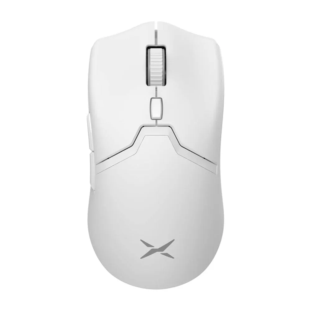 Delux M800 PRO 2.4Ghz Wireless / Wired USB Optical Gaming Mouse with Bluetooth Connectivity, 26000 DPI Resolution PAW 3395 Sensor, 6 Programmable Buttons, and Up to 70 Hours Battery for PC and Laptop Computers - Black, Blue, White