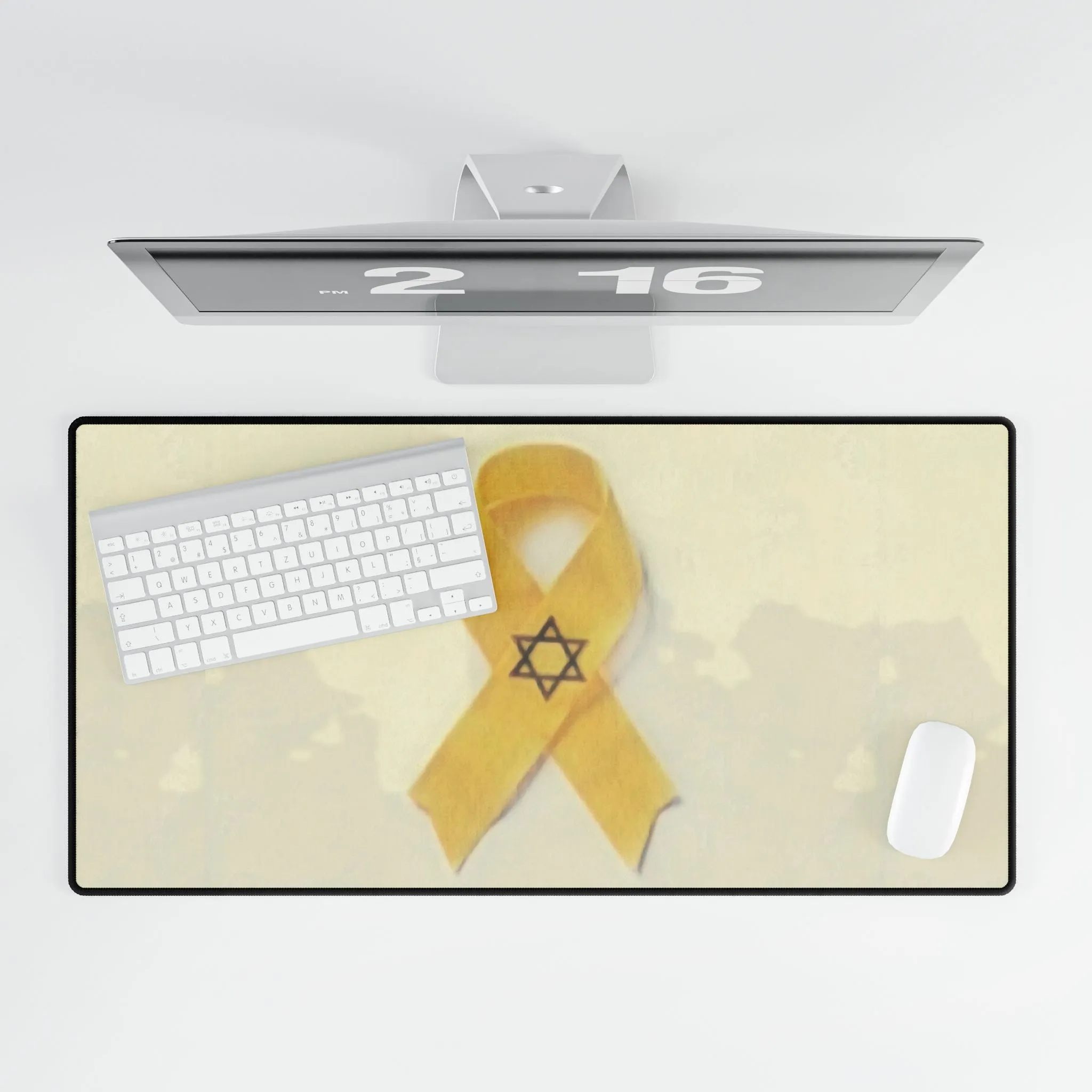 Desk Mats - Bring Them Home Now Yellow Ribbon Design