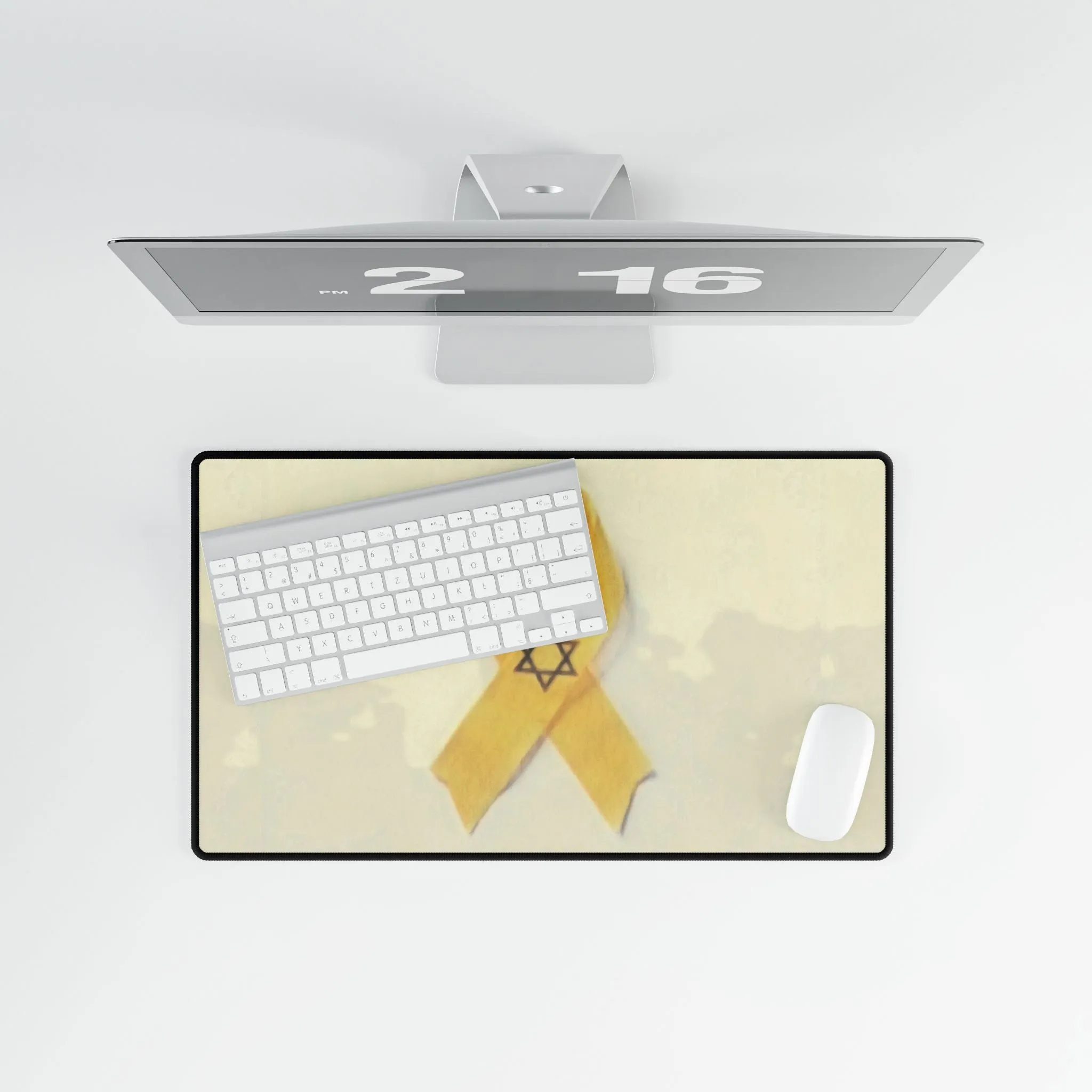 Desk Mats - Bring Them Home Now Yellow Ribbon Design