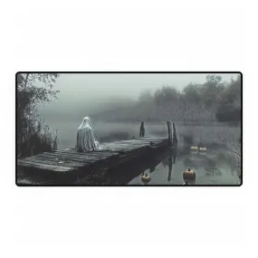 Desk Mats - Whispers of the Veiled Lake Halloween Artwork