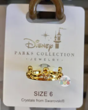 DLR - Disney Parks Jewelry - Swarovski Crystal Mickey Icon Crown Ring (Gold)