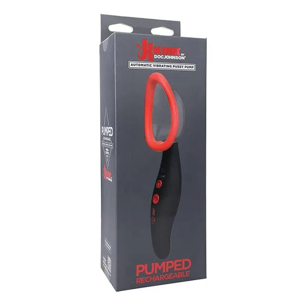 Doc Johnson - Kink Pumped Rechargeable Automatic Vibrating Pussy Pump (Black/Red)