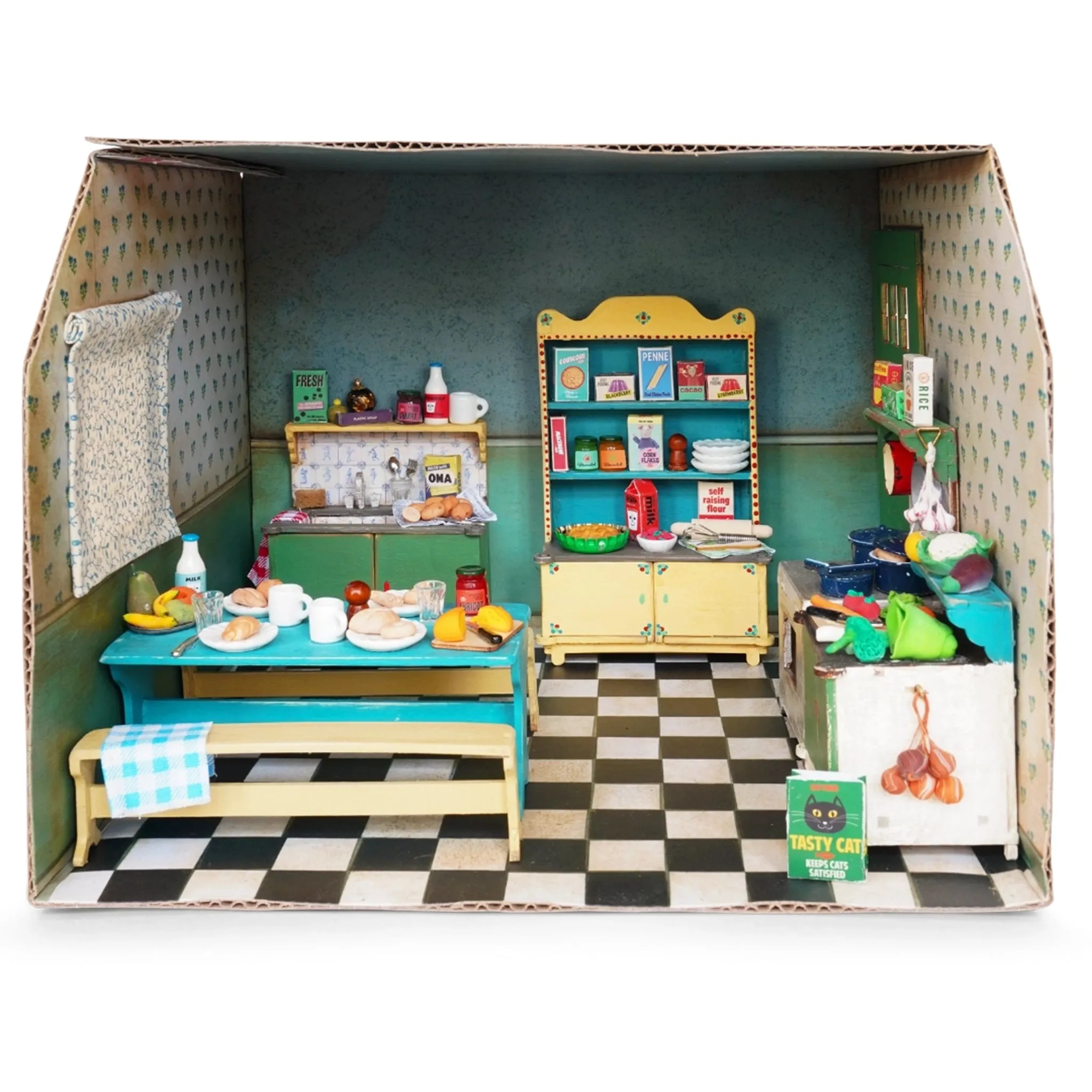 Dollhouse - Cardboard Room - Kitchen