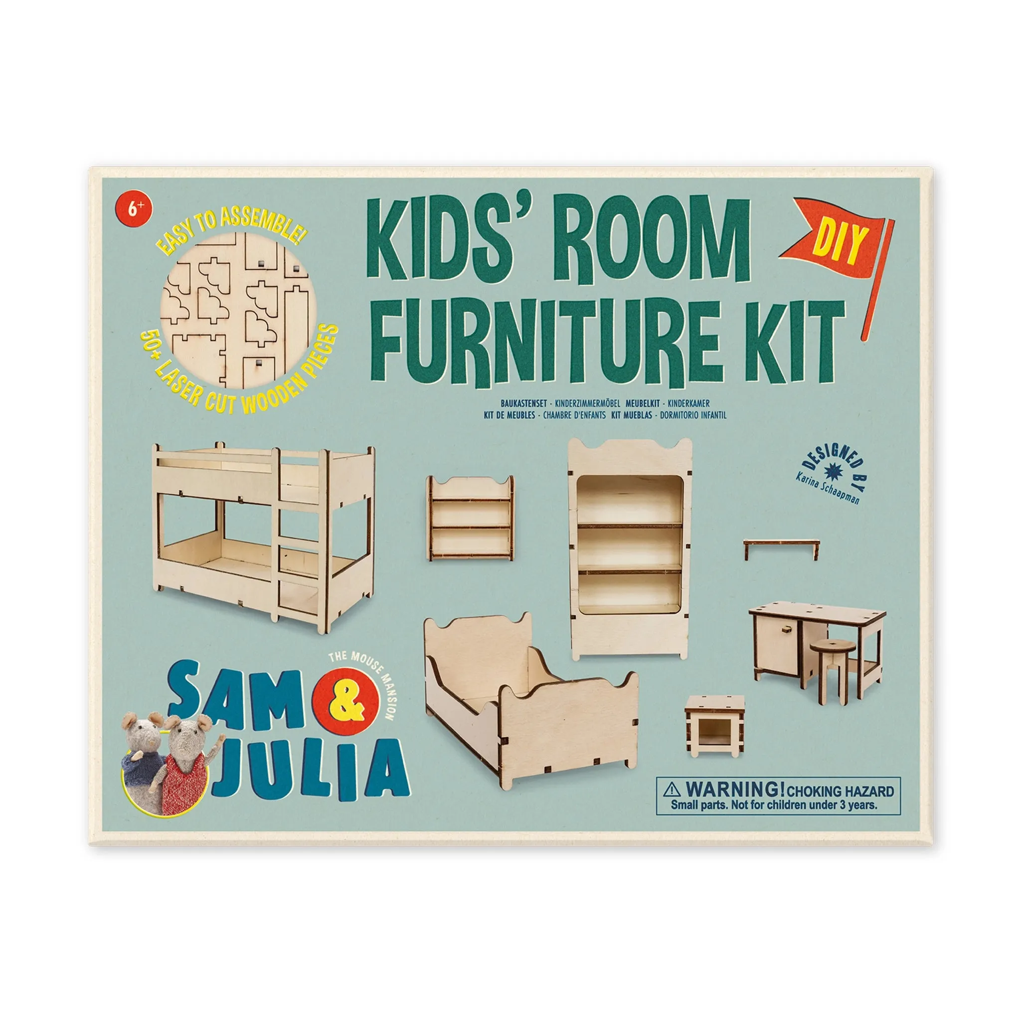 Dollhouse Furniture Kit - Kids Room (Scale 1:12)