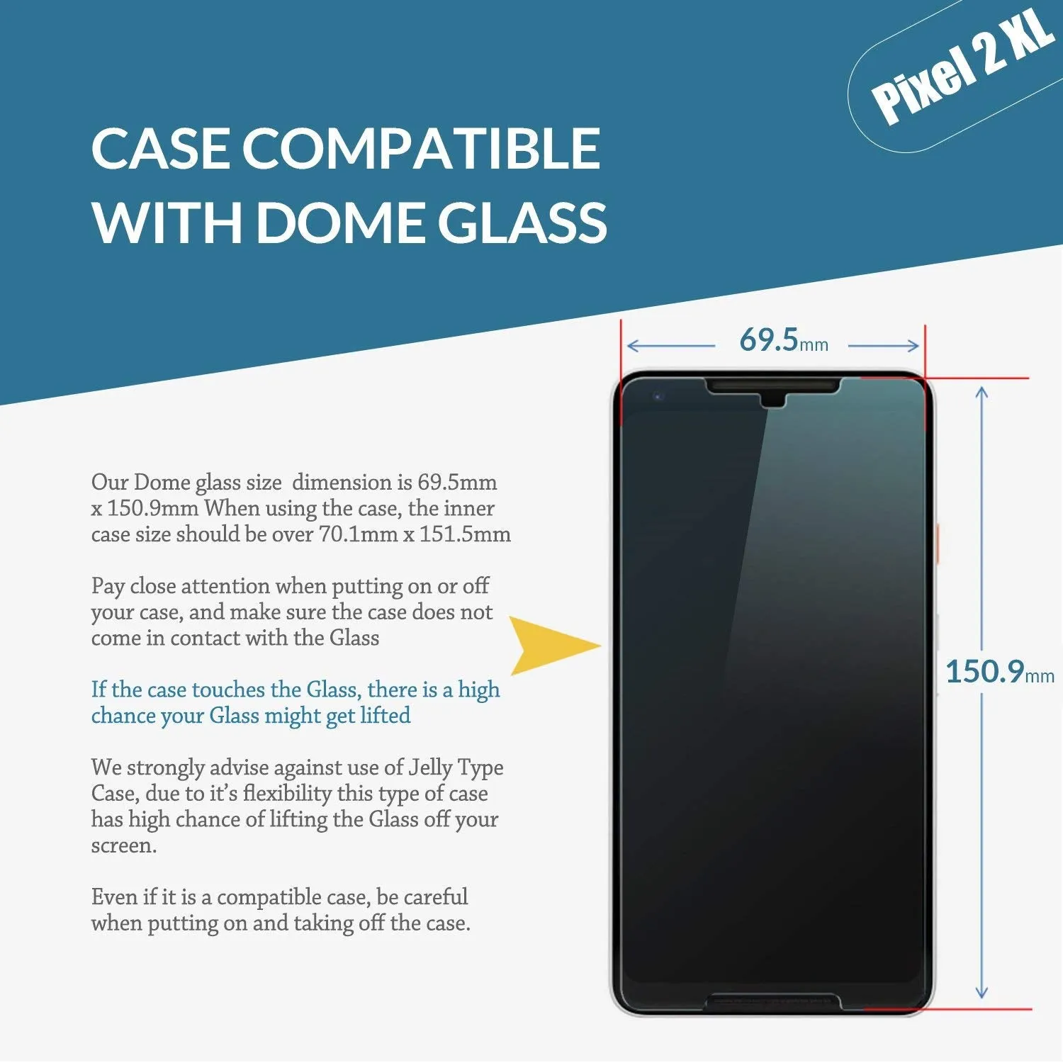 [Dome Glass] Google Pixel 2 Tempered Glass Screen Protector