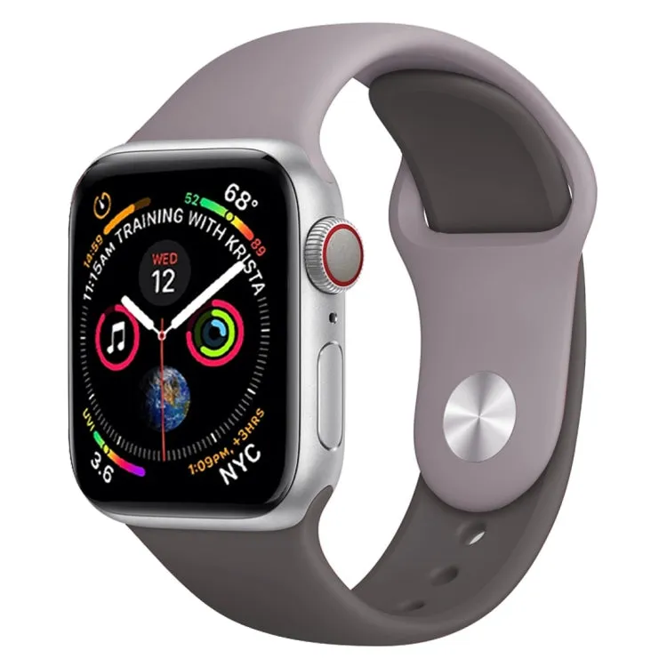 Double Colors Silicone Watch Band for Apple Watch Series 3 & 2 & 1 38mm (Light Grey Dark Gray)