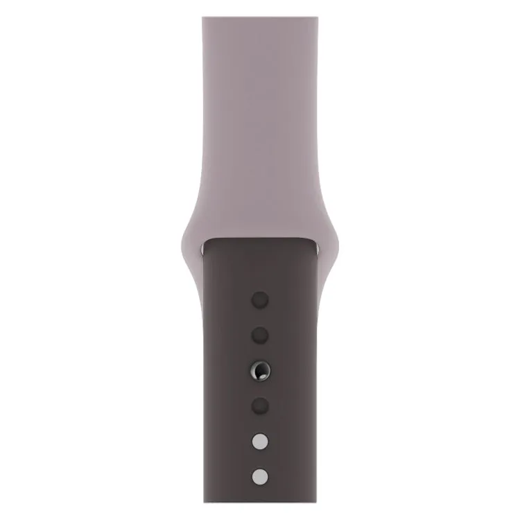 Double Colors Silicone Watch Band for Apple Watch Series 3 & 2 & 1 38mm (Light Grey Dark Gray)