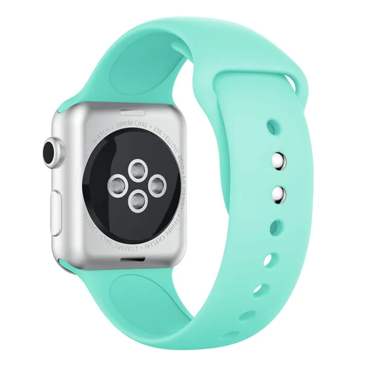 Double Rivets Silicone Watch Band for Apple Watch Series 3 & 2 & 1 38mm(Mint Green)