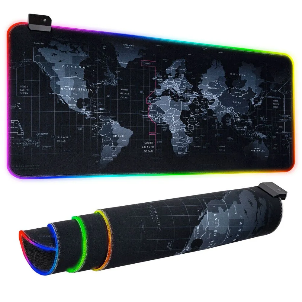 Dragon RGB World Map Gaming Mouse Pad