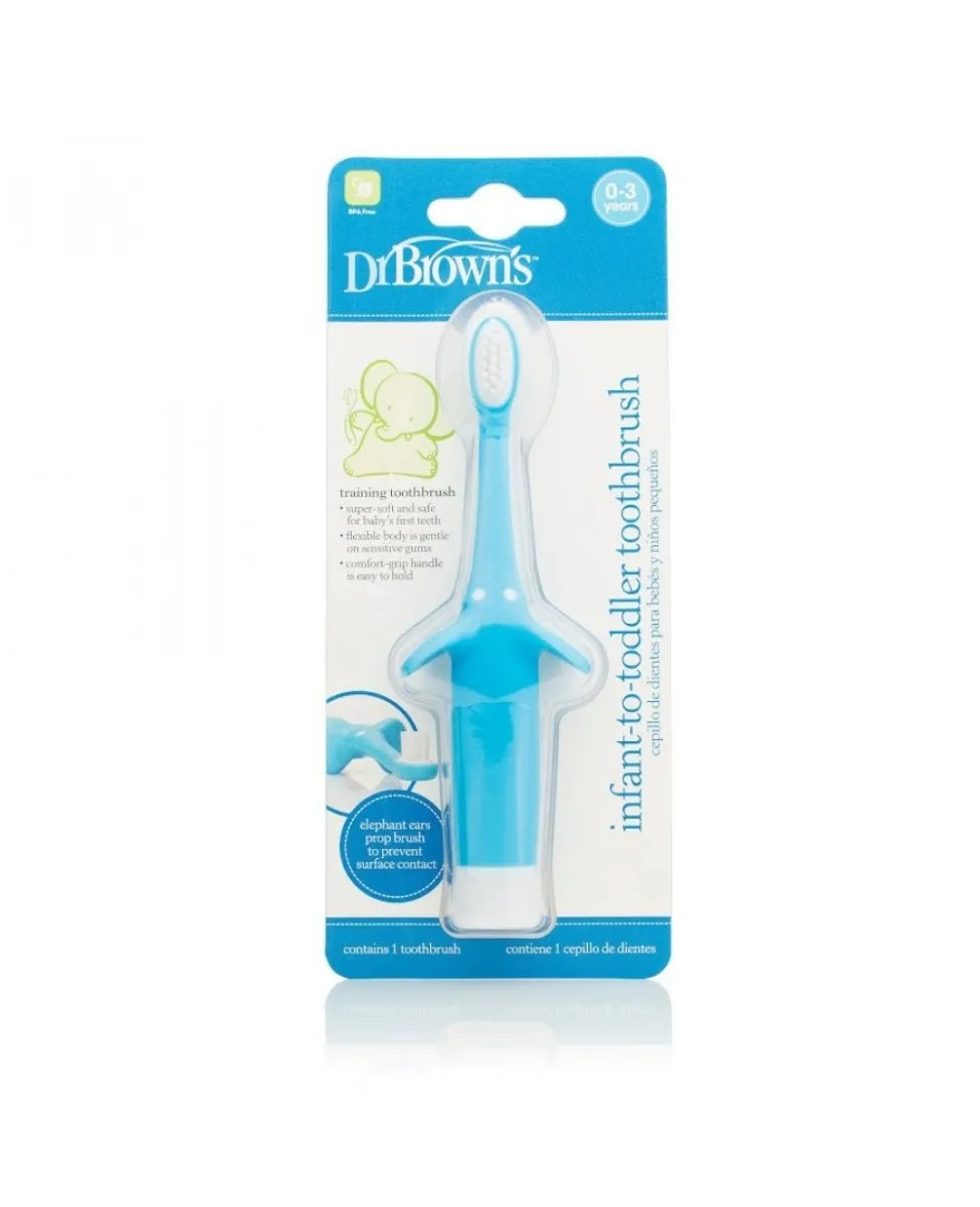 Dr.Brown's Infant-to-Toddler Toothbrush- Blue Elephant