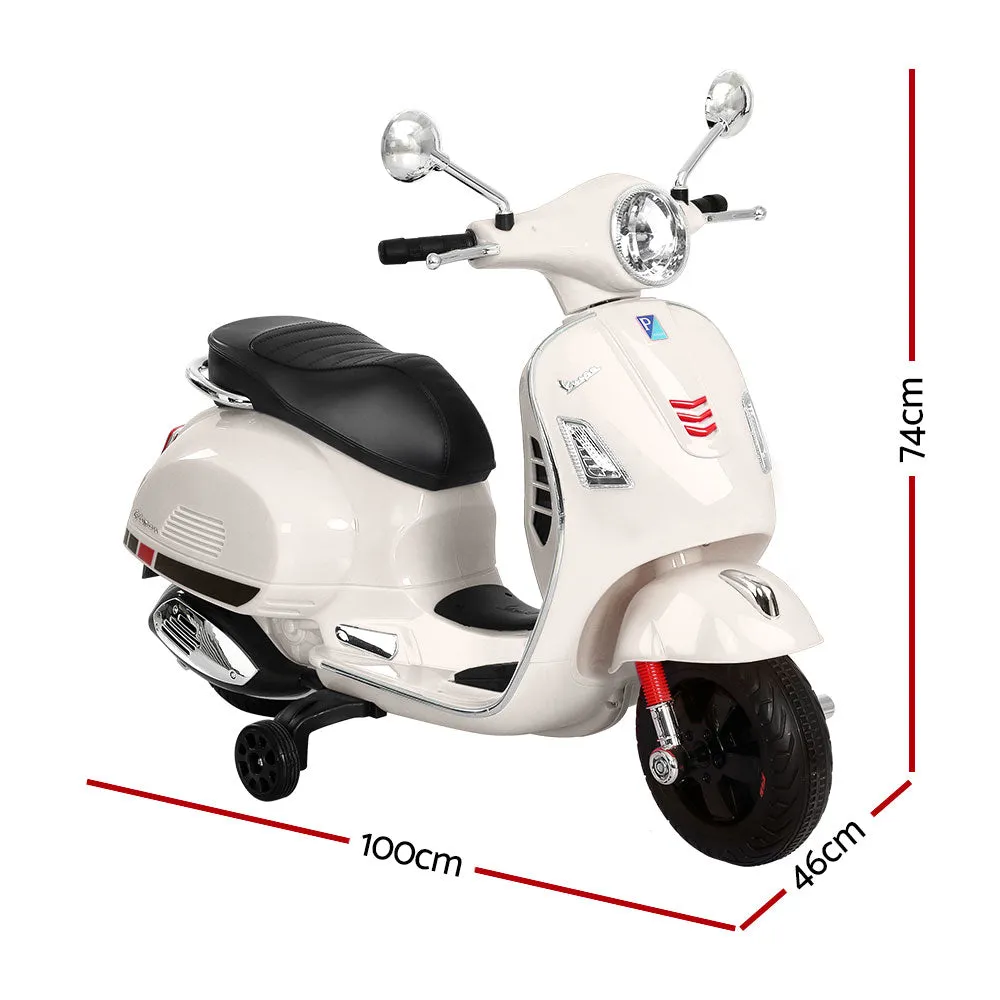 Electric Kids Ride-On Vespa GTS White - Horn Music Lights