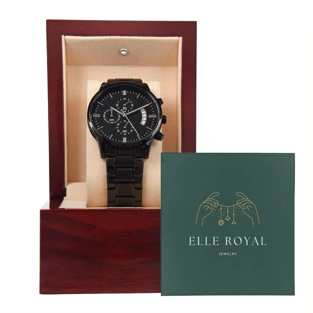 Elle Royal Black Chronograph men Watch