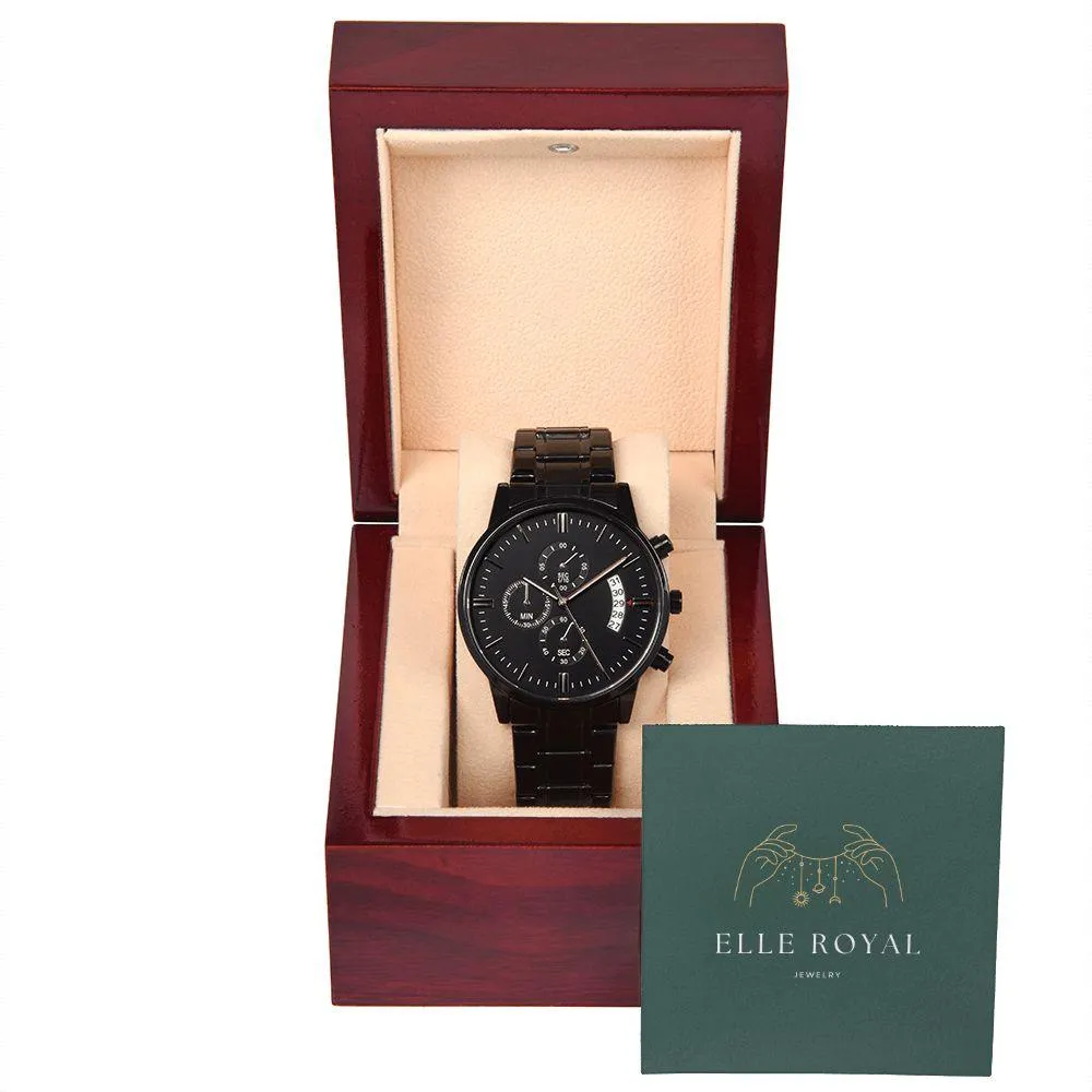 Elle Royal Black Chronograph men Watch