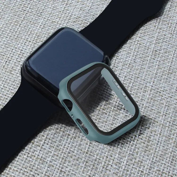 ENKAY Hat-prince Full Coverage PC Case   Tempered Glass Protector for Apple Watch Series 5 / 4 40mm(Green)