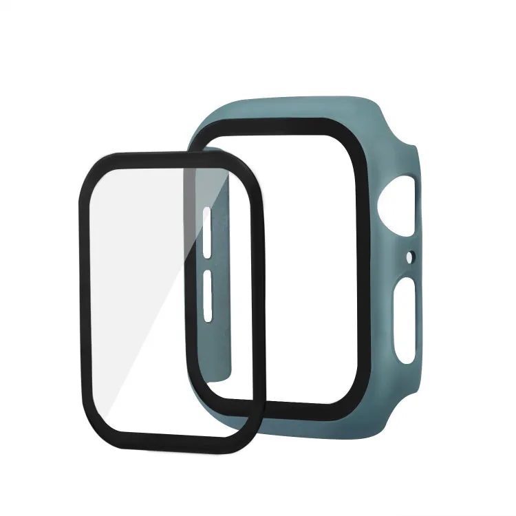 ENKAY Hat-prince Full Coverage PC Case   Tempered Glass Protector for Apple Watch Series 5 / 4 40mm(Green)