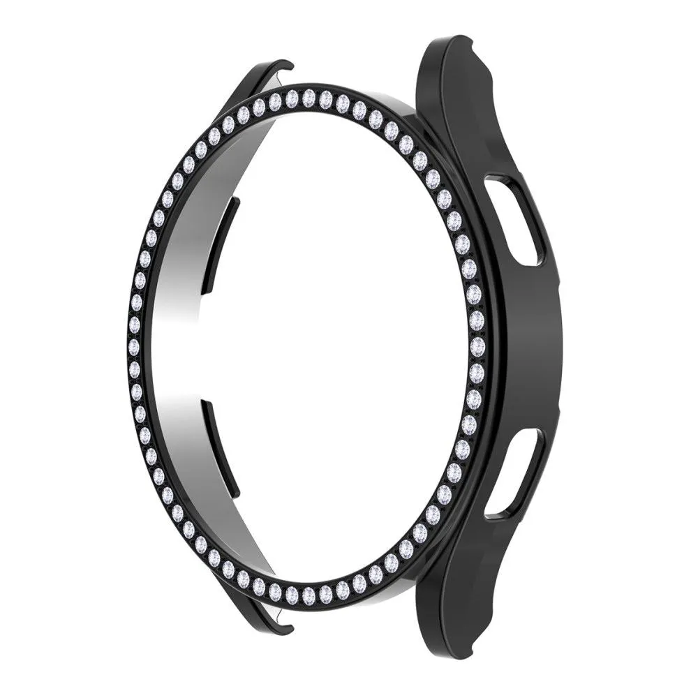 ENKAY Samsung Galaxy Watch 4 (44mm) rhinestone cover   tempered glass screen protector - Black