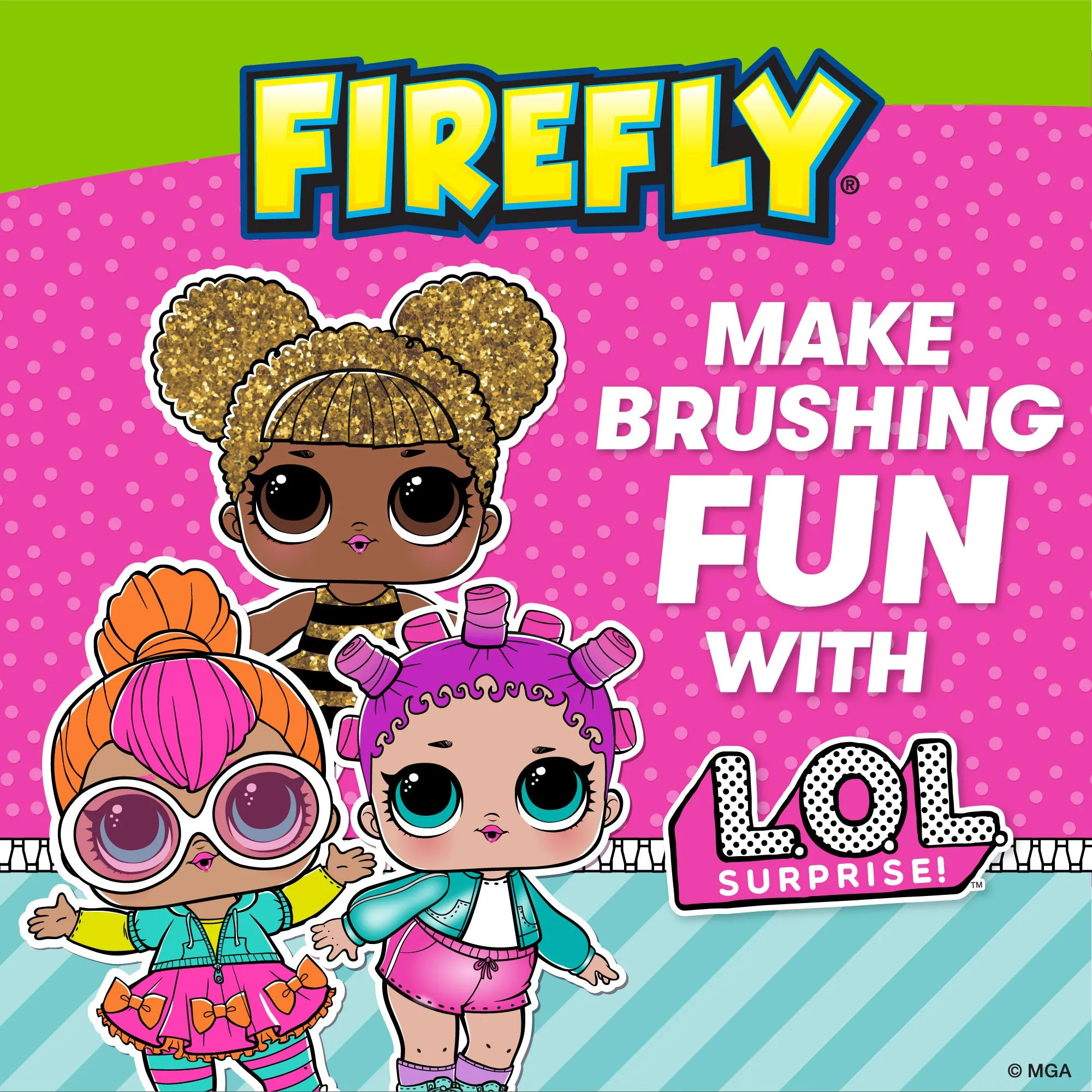 Firefly Clean N' Protect L.O.L. SURPRISE! Power Toothbrush with 3D Character Cover