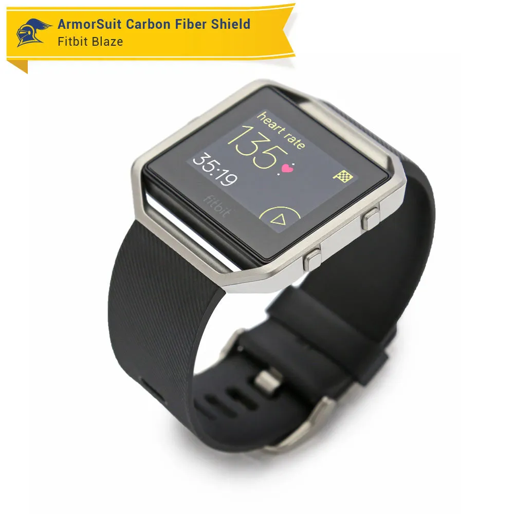 Fitbit Blaze Screen Protector   White Carbon Fiber Skin