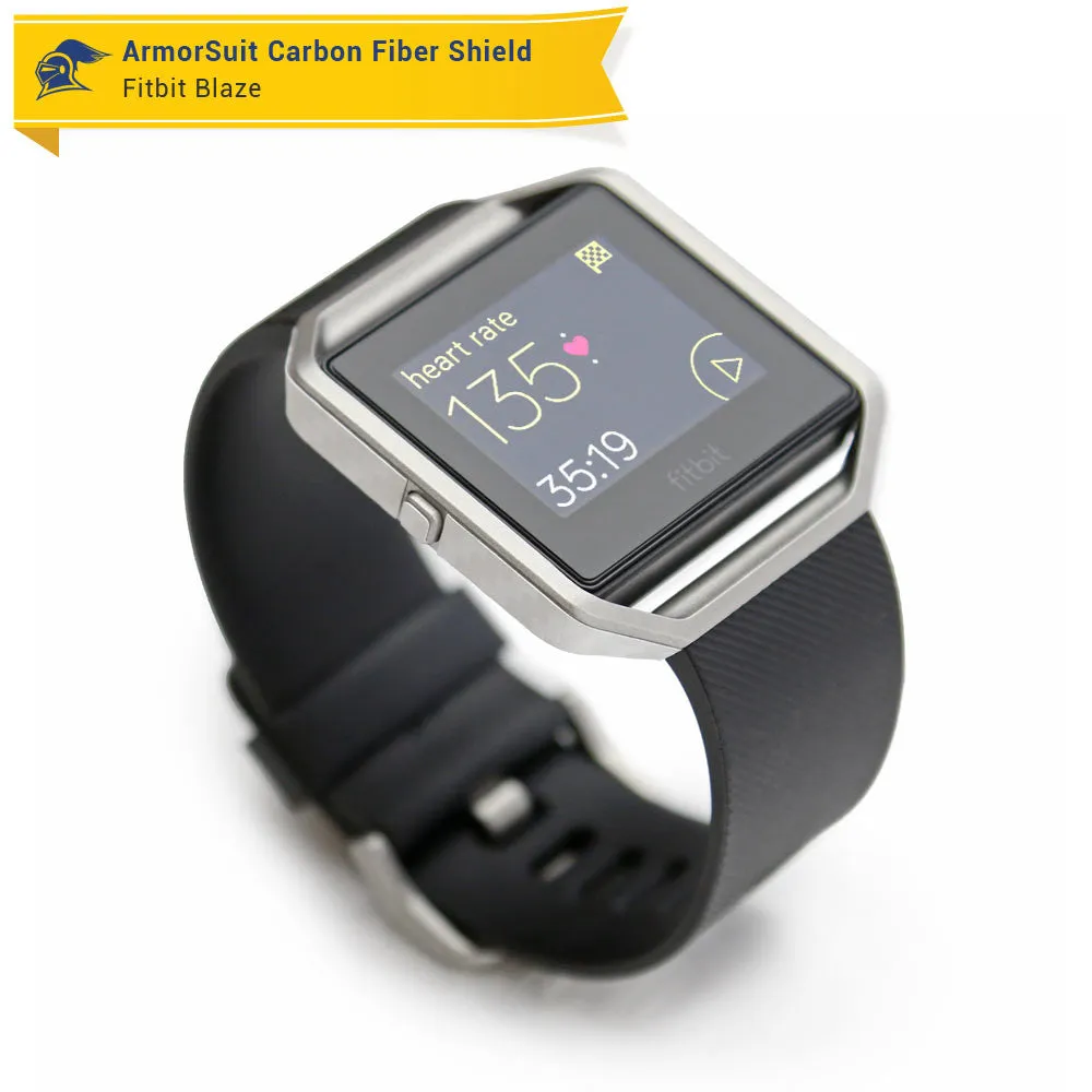 Fitbit Blaze Screen Protector   White Carbon Fiber Skin