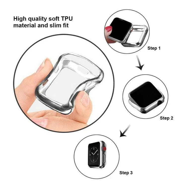 Flexible Case With Screen Protector For Apple Watch Multiple Colors Available