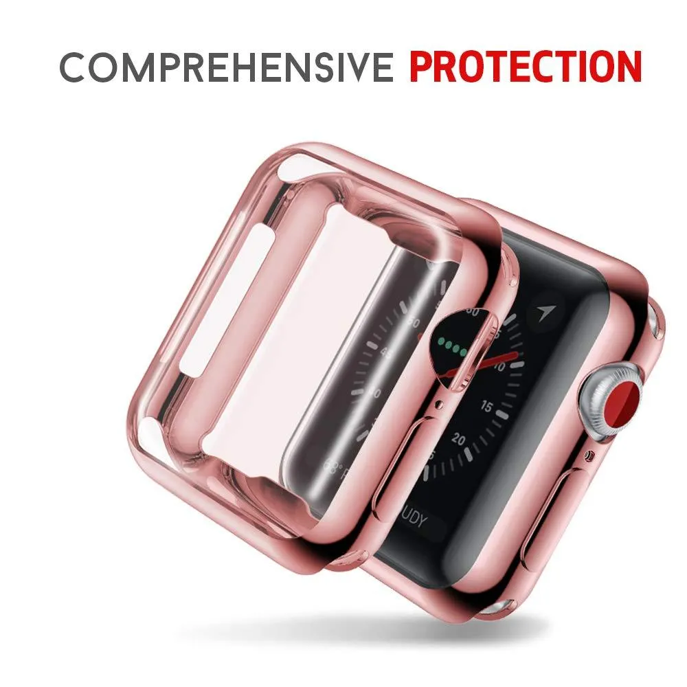 Flexible Case With Screen Protector For Apple Watch Multiple Colors Available