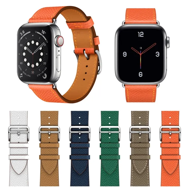 For Apple Watch 3 / 2 / 1 Generation 38mm Universal Leather Cross Band(Orange)