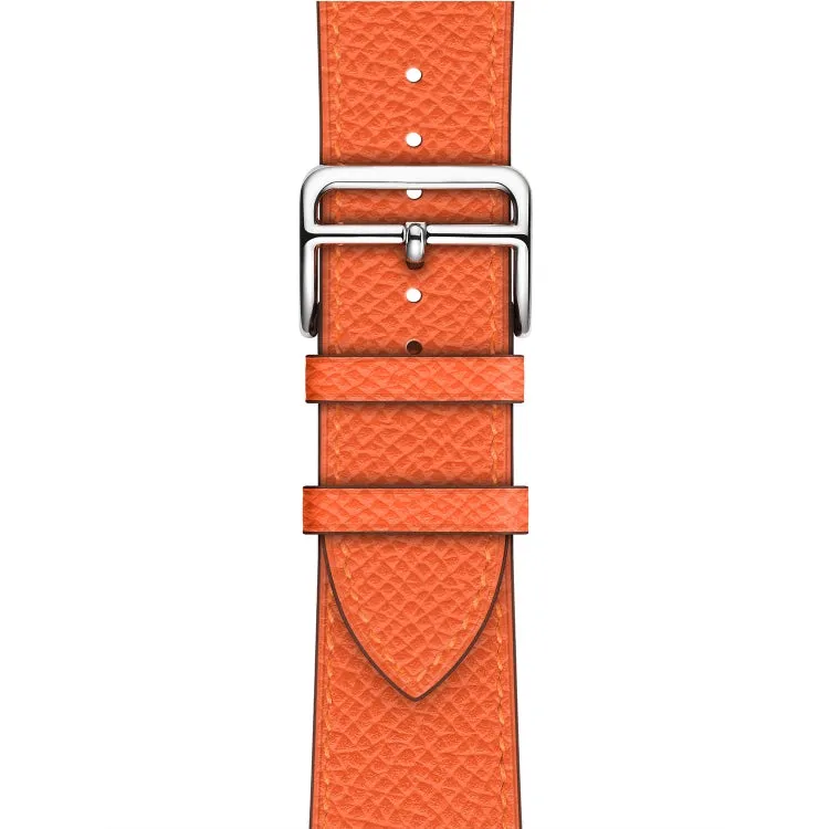 For Apple Watch 3 / 2 / 1 Generation 38mm Universal Leather Cross Band(Orange)