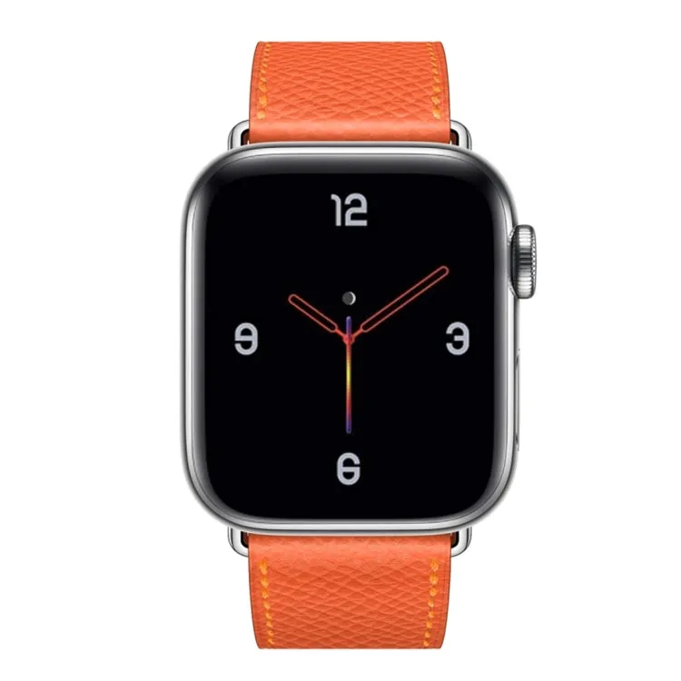 For Apple Watch 3 / 2 / 1 Generation 38mm Universal Leather Cross Band(Orange)