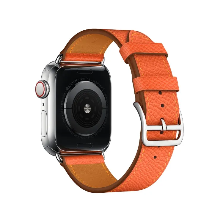 For Apple Watch 3 / 2 / 1 Generation 38mm Universal Leather Cross Band(Orange)