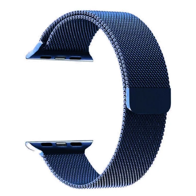 For Apple Watch 38mm Milanese Loop Magnetic Stainless Steel Watch Band(Blue)