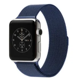 For Apple Watch 38mm Milanese Loop Magnetic Stainless Steel Watch Band(Blue)