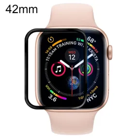 For Apple Watch 42mm Soft PET Film Full Cover Screen Protector(Black)