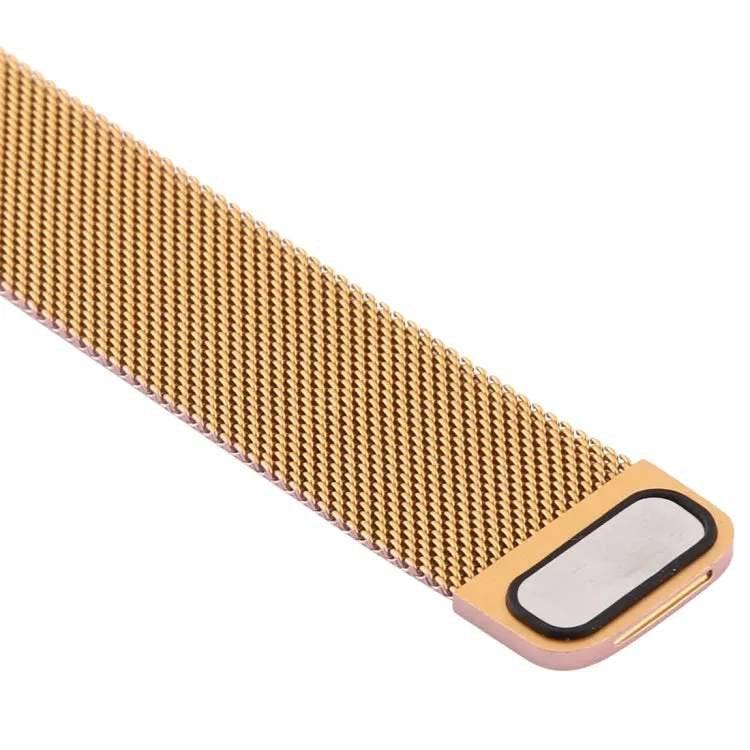 For Apple Watch Series 7 45mm / 6 & SE & 5 & 4 44mm / 3 & 2 & 1 42mm Milanese Gradient Stainless Steel Watch Band(Gold Rose Gold)