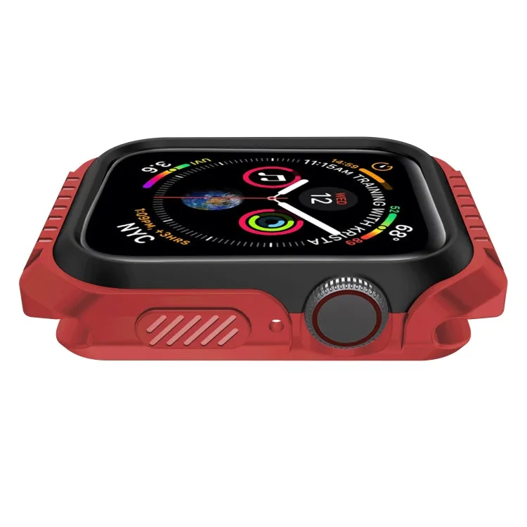 For Apple Watch Series Series 3 & 2 & 1 42mm Shockproof Two Color Protective Case(Red Black)