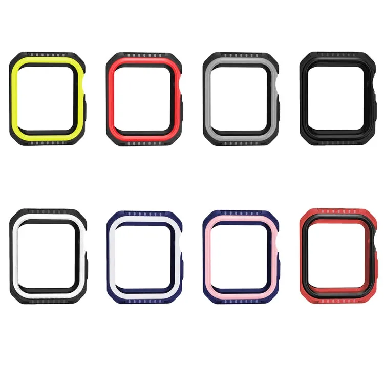 For Apple Watch Series Series 3 & 2 & 1 42mm Shockproof Two Color Protective Case(Red Black)