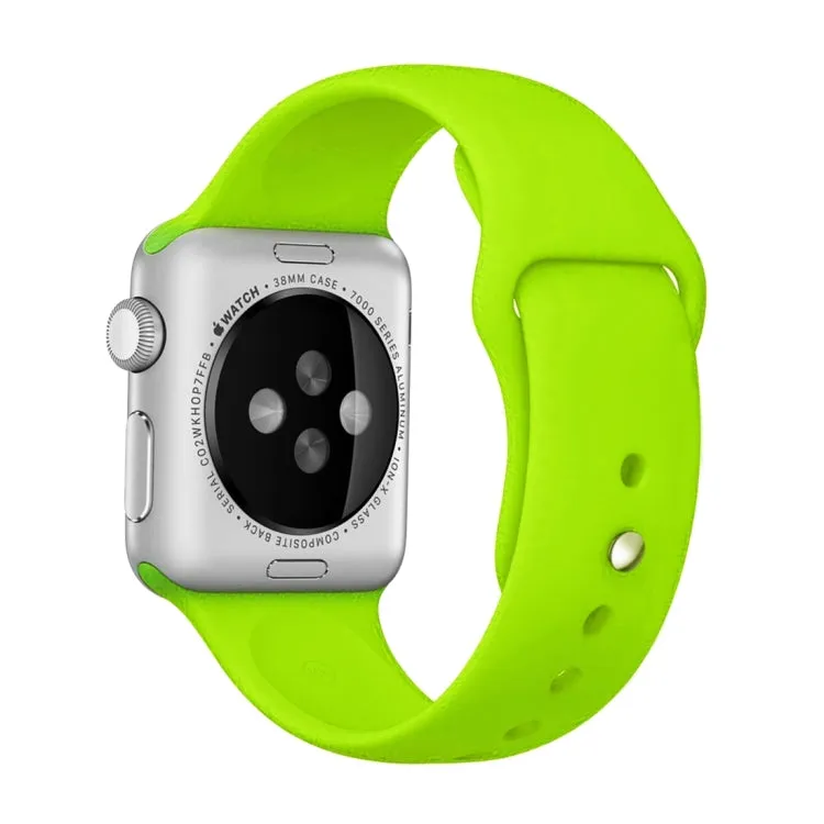 For Apple Watch Ultra 49mm & Watch Ultra 2 49mm / Series 9&8&7 45mm / SE 3&SE 2&6&SE&5&4 44mm / 3&2&1 42mm 3 in 1 Rubber Watch Band with Pin Buckle(Green)