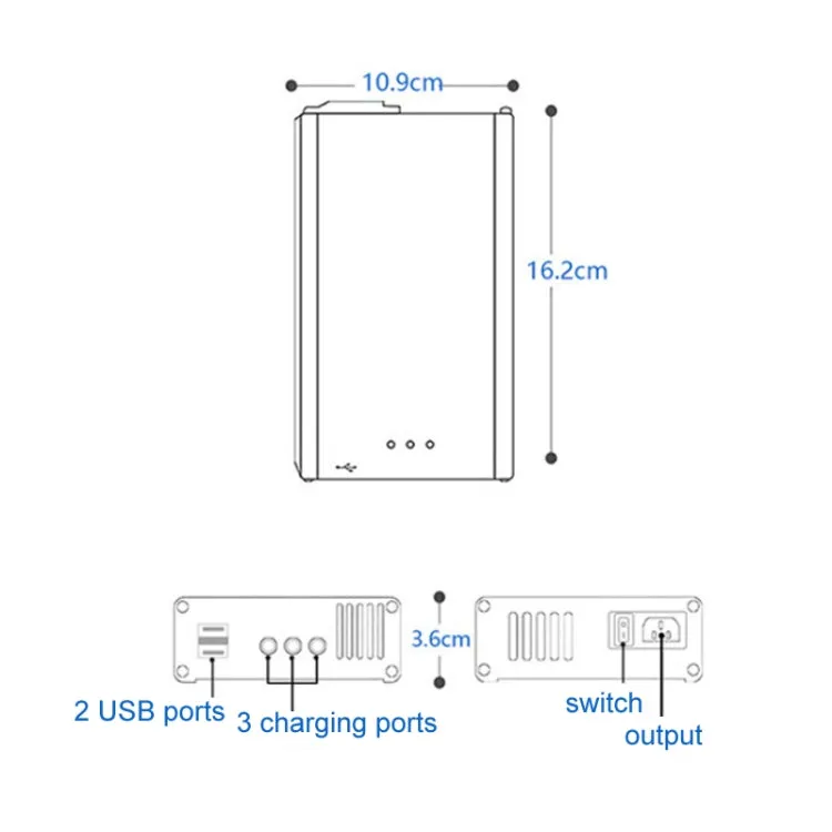 for DJI Mavic 3 YX 1 to 5 Charger With Switch(EU Plug)