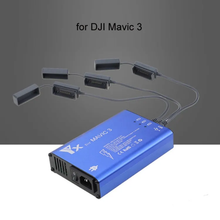 for DJI Mavic 3 YX 1 to 5 Charger With Switch(EU Plug)