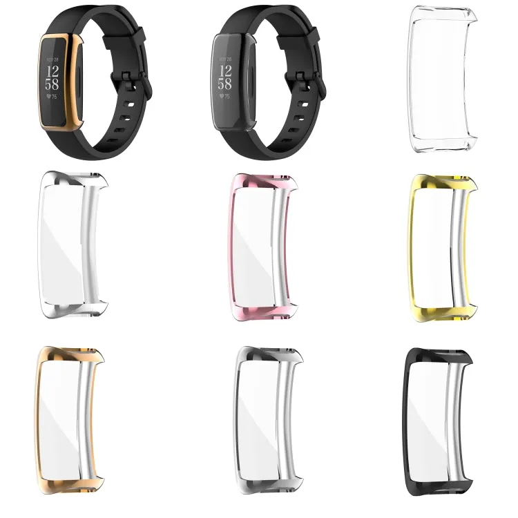 For Fitbit Inspire 2 Full Coverage TPU Protective Case Cover(Transparent)